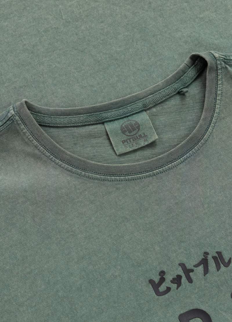 Pitbull Sports Denim Washed T-Shirt MT. FUJI